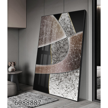 תמונה לסלון או למשרד מודפסת על קנבס כותנה אבסטרקט-מודרני דגם 6088887