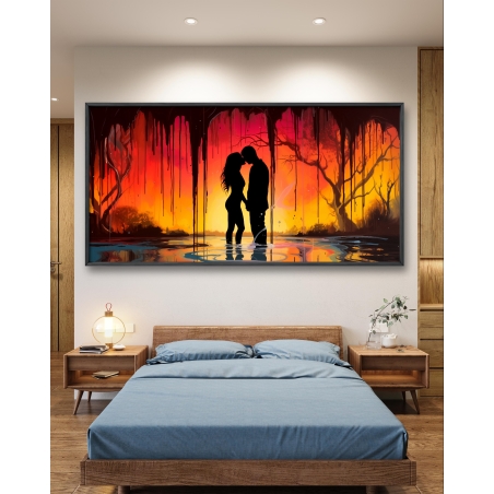 תמונת קנבס רומנטית לחדר שינה 