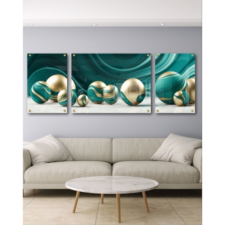 תמונת זכוכית מחולקת לסלון 