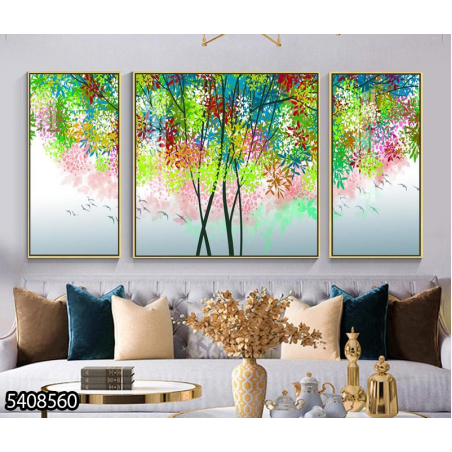 תמונה לסלון מודפסת על קנבס כותנה מחולקת דגם  5408560