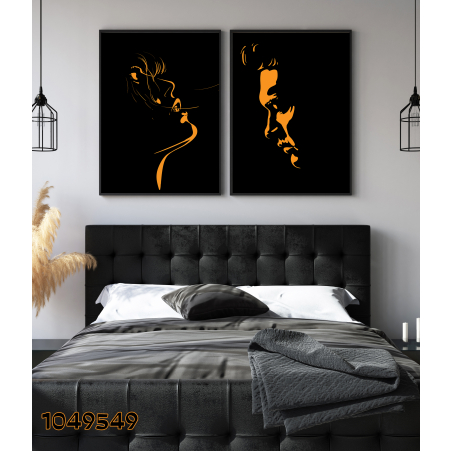 זוג תמונות על קנבס  בסגנון מודרני לסלון למשרד או לחדר השינה דגם 1049549