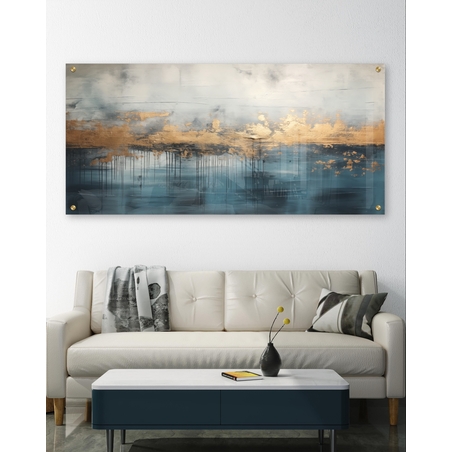 תמונת זכוכית סגנון אבסטרקט לסלון 