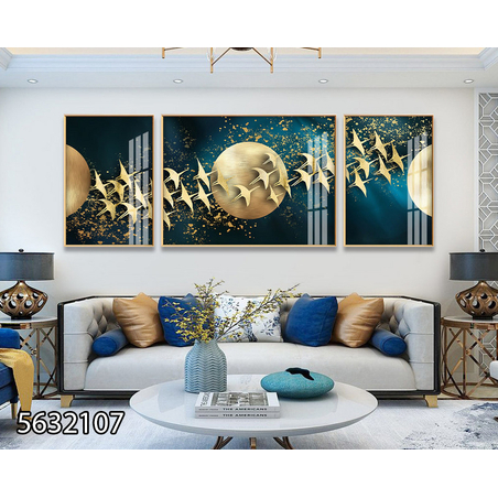 תמונה מחולקת לסלון מודפסת על זכוכית דגם 5632107