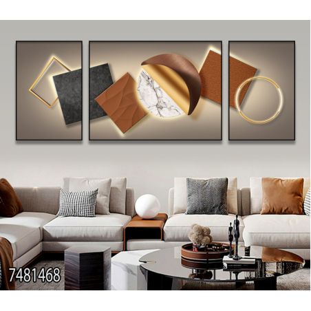 תמונה מחולקת לסלון על קנבס עם אפשרות לחיפוי זכוכית דגם 7481468