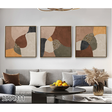 שלישיית תמונות מרובעות לסלון/פינת אוכל/ משרד דגם 3964311