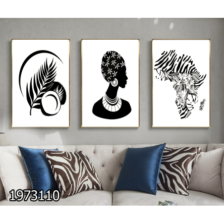 שלשה על קנבס מתוח וממוסגר לחדר השינה או לסלון דגם 1973110