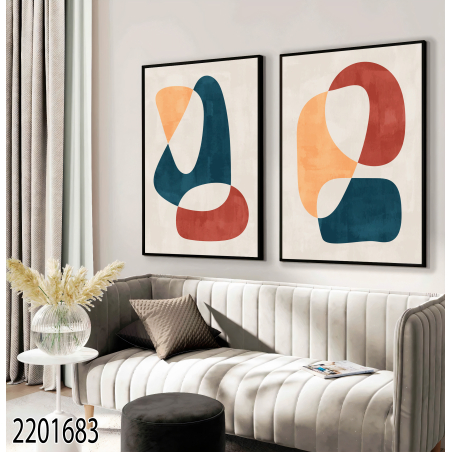 זוג תמונות על קנבס בבחירת המעצבת לסלון למשרד או לחדר השינה דגם 2201683