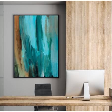 תמונה לסלון או למשרד מודפסת על קנבס כותנה אבסטרקט-מודרני דגם 18517596