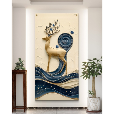 תמונת זכוכית לאורך לסלון 