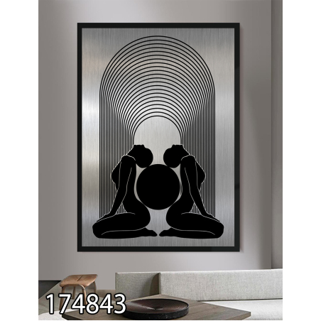 תמונה מעוצבת מקורית -מודפסת על לוח מתכת (אלומיניום)- דגם 174843