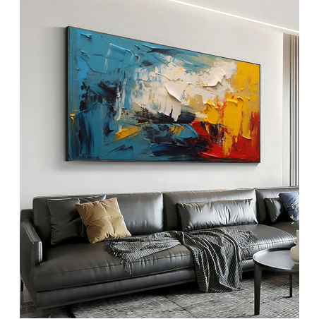 תמונת קנבס אבסטרקט מודרני צבעונית דגם 662324