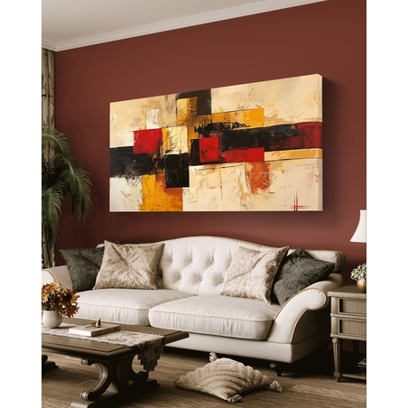 תמונת קנבס לסלון בסגנון גאומטרי 