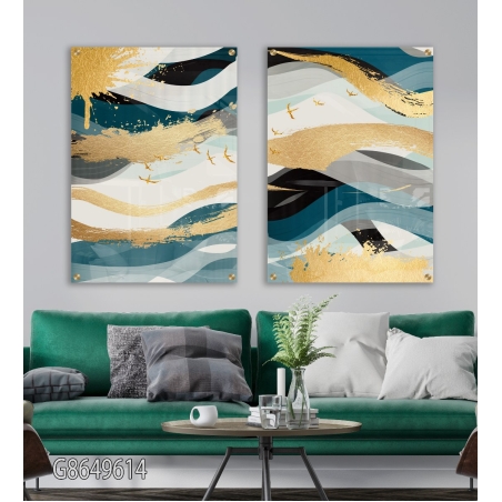 זוג תמונות למטבח\פינת אוכל\סלון בהדפסה ישירה על זכוכית דגם G8649614