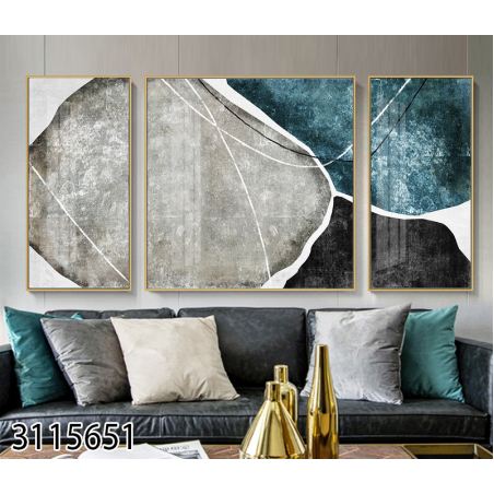 תמונה לסלון  מודפסת על כותנה מחולקת דגם  3115651