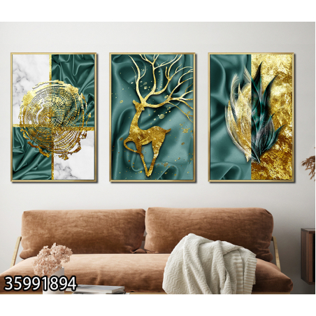 שלשה על קנבס מתוח וממוסגר לחדר השינה או לסלון דגם 35991894