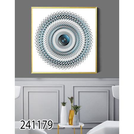 תמונה מעוצבת-מנדלה תלת מימד לסלון דגם 241179