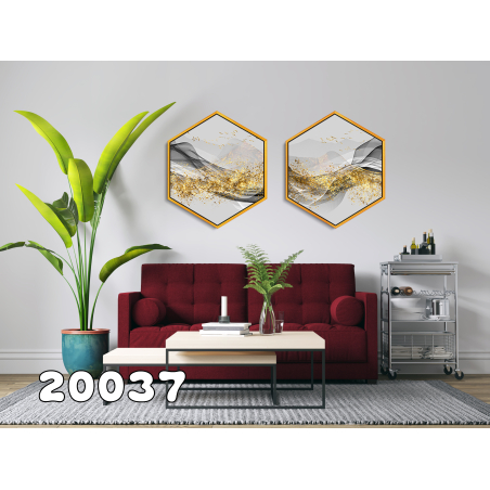 זוג תמונות משושה דגם 20037 