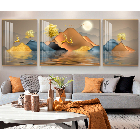 תמונה מחולקת לסלון על קנבס עם אפשרות לחיפוי זכוכית דגם 6906930