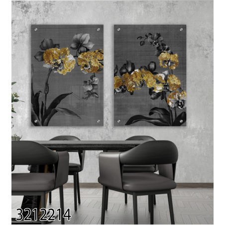 זוג תמונות  בהדפסה ישירה על זכוכית דגם 3212214