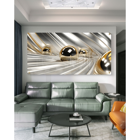 תמונת הדפסה על זכוכית תלת מימדית לסלון 