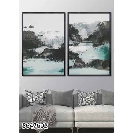 זוג תמונות על קנבס  בסגנון מודרני לסלון למשרד או לחדר השינה דגם 5647692