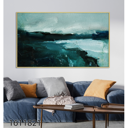 תמונה לסלון או למשרד מודפסת על קנבס כותנה אבסטרקט-מודרני דגם 16118218