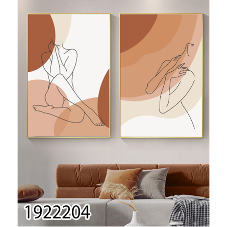 זוג תמונות  לסלון או לחדר השינה דגם 1922204