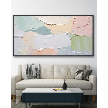 תמונת קנבס מהממת סגנון אבסטרקט גוונים פסטל דגם - B20122