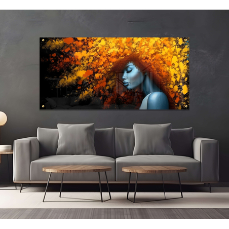 תמונת זכוכית אישה יפה מודרנית דגם 210643