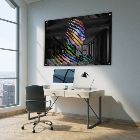 תמונת זכוכית מעוצבת לסלון או למשרד דגם  1538263