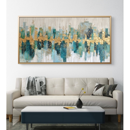 תמונת קנבס לסלון/חדר שינה | קו הזהב העירוני | דגם - CR8854