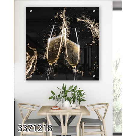 תמונת זכוכית מרובעת לפינת אוכל למשרד או למטבח דגם-3371218