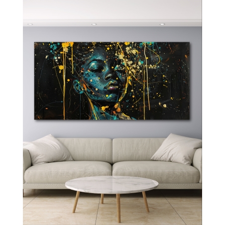 תמונת קנבס לסלון בסגנון אפריקאיות 