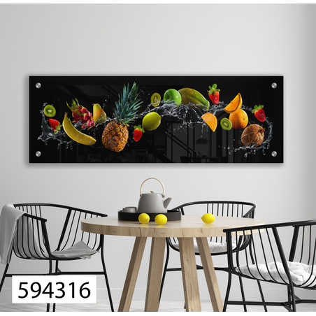 תמונת זכוכית פנורמית למטבח או לפינת אוכל דגם 594316