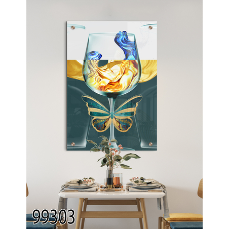 תמונה מעוצבת למטבח מודפסת על זכוכית דגם 99303