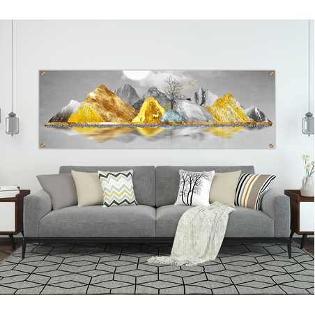 תמונת זכוכית  פנורמית מיוחדת לסלון לפינת אוכל או למשרד  דגם-G3900895