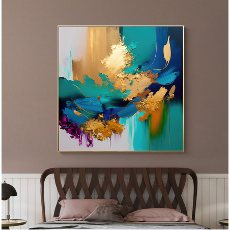 תמונת קנבס מרובעת עם או בלי מסגרת חיצונית דגם-403077