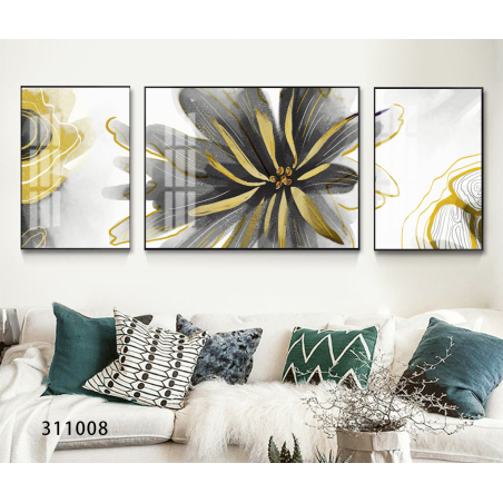 תמונה מחולקת לסלון על קנבס עם אפשרות לחיפוי זכוכית דגם 311008