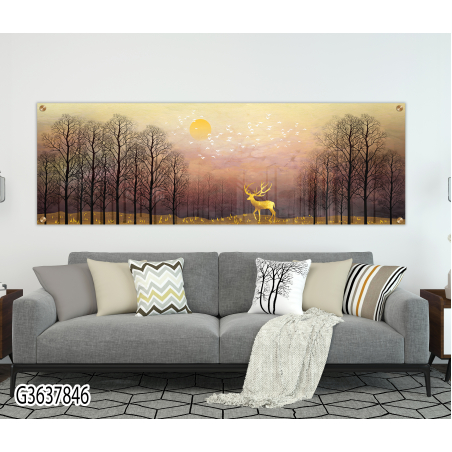 תמונת זכוכית  פנורמית מיוחדת לסלון לפינת אוכל או למשרד  דגם-G3637846