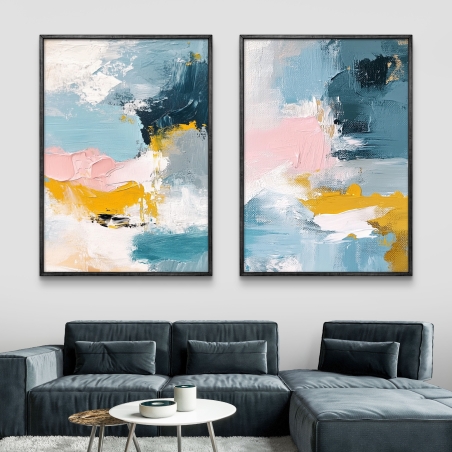 זוג תמונות קנבס לסלון/חדר שינה 