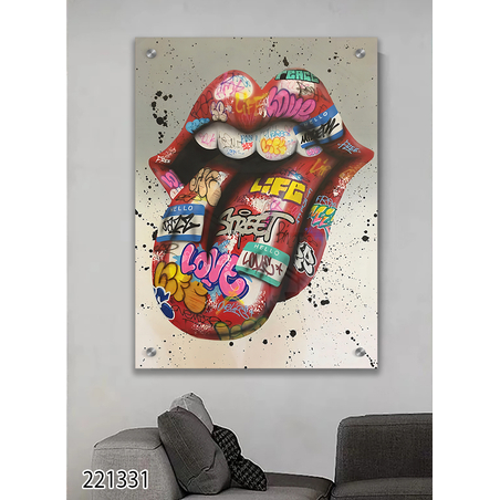 תמונת גרפיטי מעוצבת על קנבס או על זכוכית לבחירתכם דגם 221331