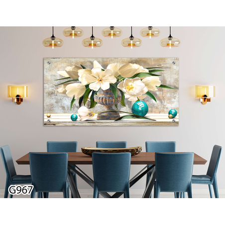 תמונת זכוכית מקורית למטבח או לפינת האוכל מודפסת על זכוכית דגם-G967