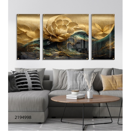 תמונה מחולקת לסלון מודפסת על זכוכית דגם 2194998