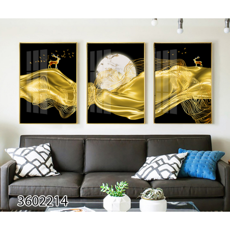 שלשה על קנבס מתוח וממוסגר לחדר השינה או לסלון דגם 3602214