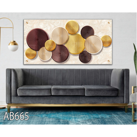 תמונת זכוכית  - למשרד או לסלון  דגם AB665 