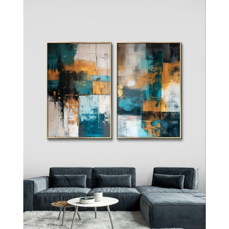 זוג תמונות בסגנון אבסטרקט 