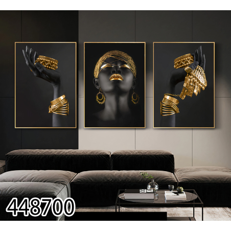 שלשה על קנבס מתוח וממוסגר לחדר השינה או לסלון דגם 448700