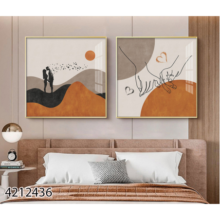 זוג תמונות מיוחדות לחדר השינה או לסלון דגם 4212436