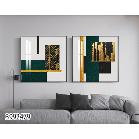 זוג תמונות מרובעות עם אפשרות לחיפוי זכוכית במסגרת דגם 3992479