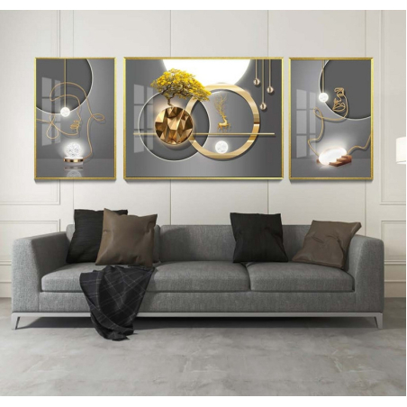 תמונת קנבס מחולקת בסגנון נורדי 